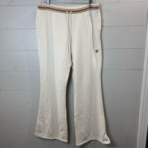 PINK Victoria's Secret Cream Pants size large 💗 so cute on rare find